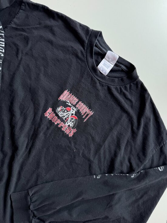 Vintage 2003 ORANGE COUNTY CHOPPERS Black Cotton Long Sleeve T-Shirt, Size 3XL - Picture 4 of 10